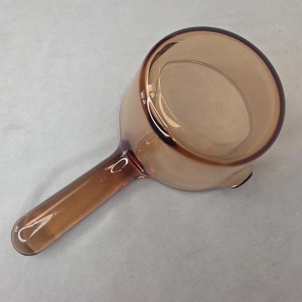VTG Corning Visions Amber Glass 0.7L Saucepan Pour Spout Made in France